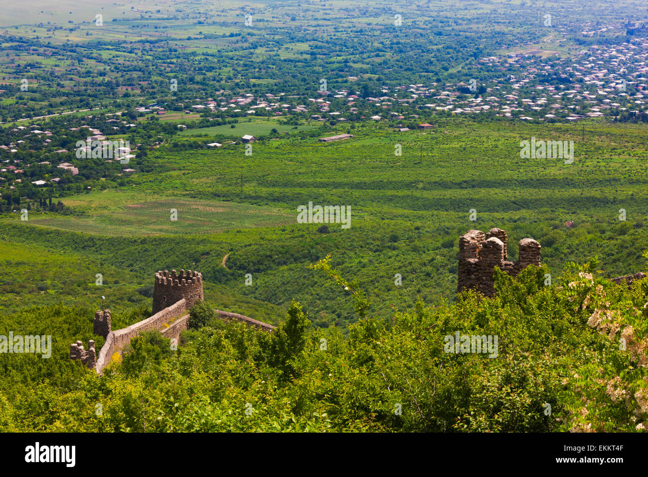 Reste der Befestigungsanlagen aus dem 18. Jahrhundert, Sighnaghi, Georgia Stockfoto