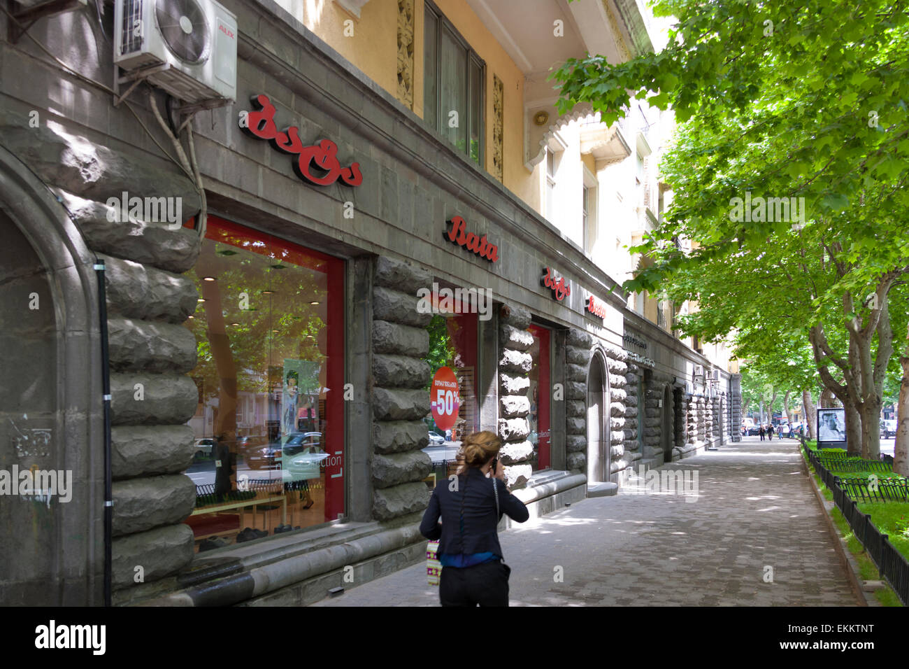 Blick auf die Straße, Tiflis, Georgien Stockfoto