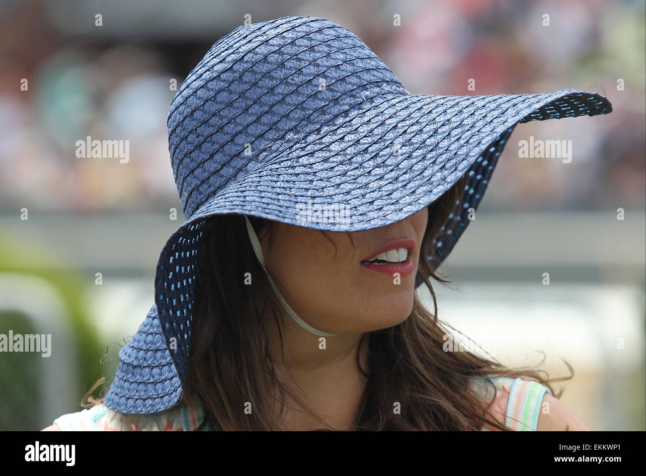 Hot Springs, Arkansas, USA. 11. April 2015. Arkansas Derby Tag Landschaft in Oaklawn Park in Hot Springs, AR. Justin Manning/ESW/CSM/Alamy Live-Nachrichten Stockfoto