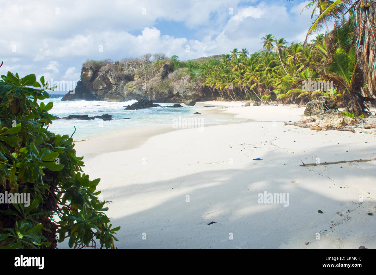 White, Dolly Sandstrand, Christmas Island, Australien Stockfoto