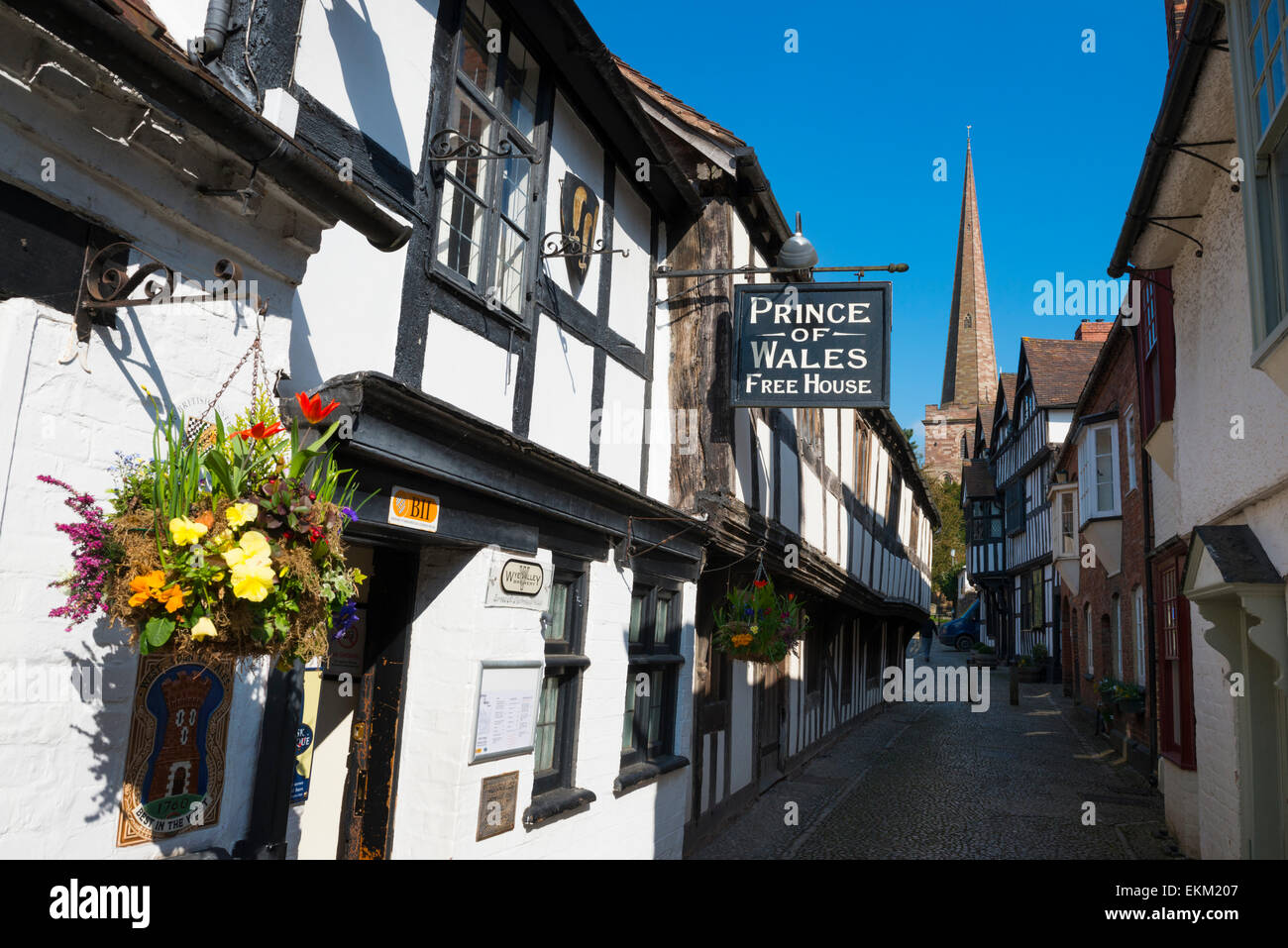 Prince Of Wales Pub in Church Lane, Ledbury, Herefordshire, England. Stockfoto