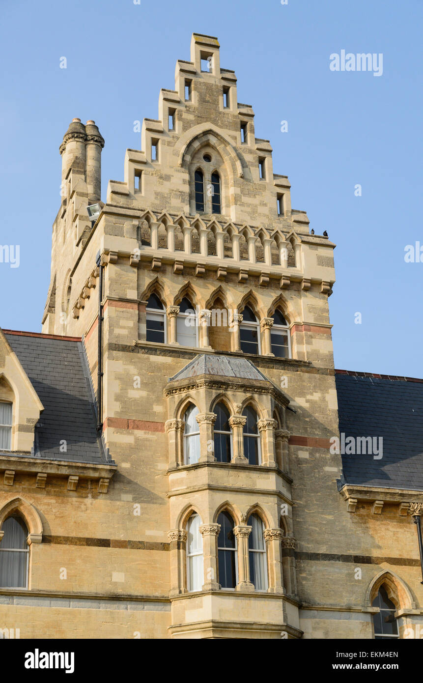 Eine Nahaufnahme von den zentralen Teil der Wiese Gebäudeteil von Christchurch College, Universität Oxford, Oxford, Großbritannien Stockfoto