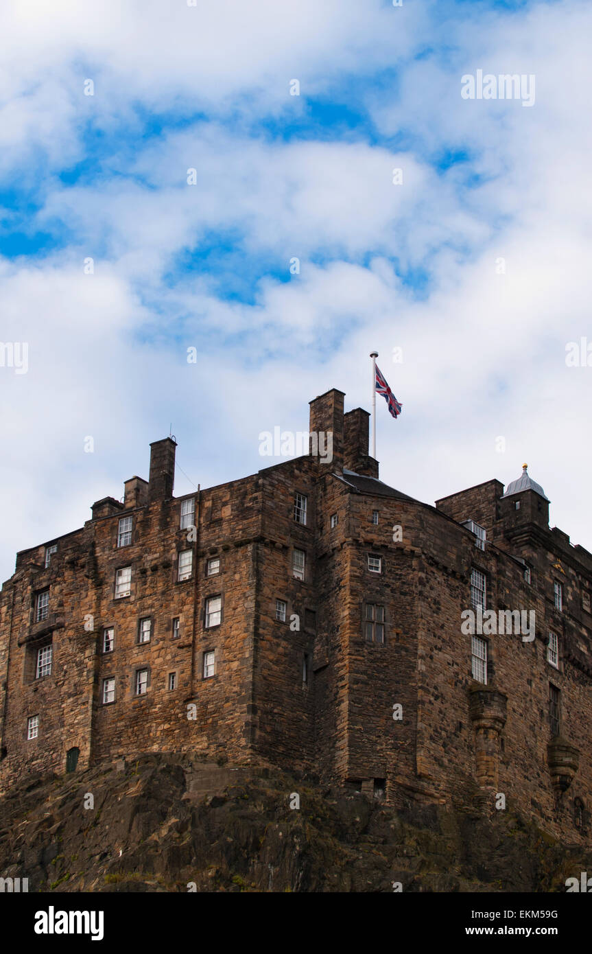 Blick auf Edinburgh Castle von Johnston Terrasse. Stockfoto