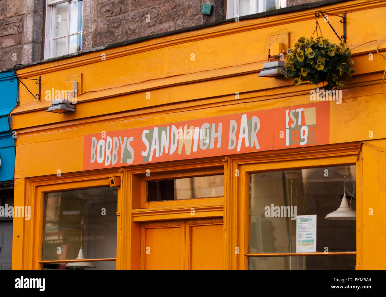 Sandwich-Bar, benannt nach Greyfriars Bobby, ein Hund, der Synonym für Loyalität wurde nach seinem Herrn Grab bewachen. Stockfoto