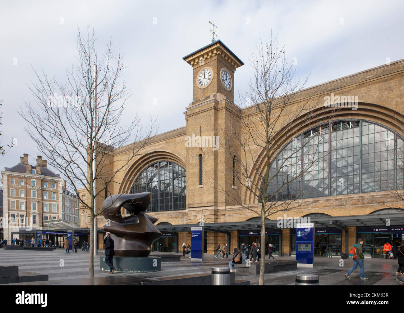 Das Äußere des Kings Cross Station in London, ist einer der wichtigsten Eisenbahn Hub Stockfoto