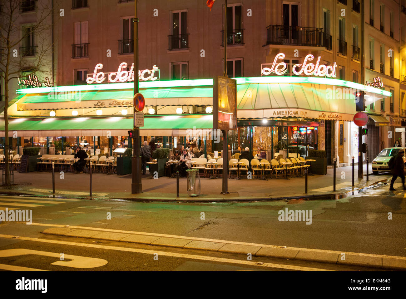 Le Select einen berühmten Café in Montparnasse, Paris Stockfoto