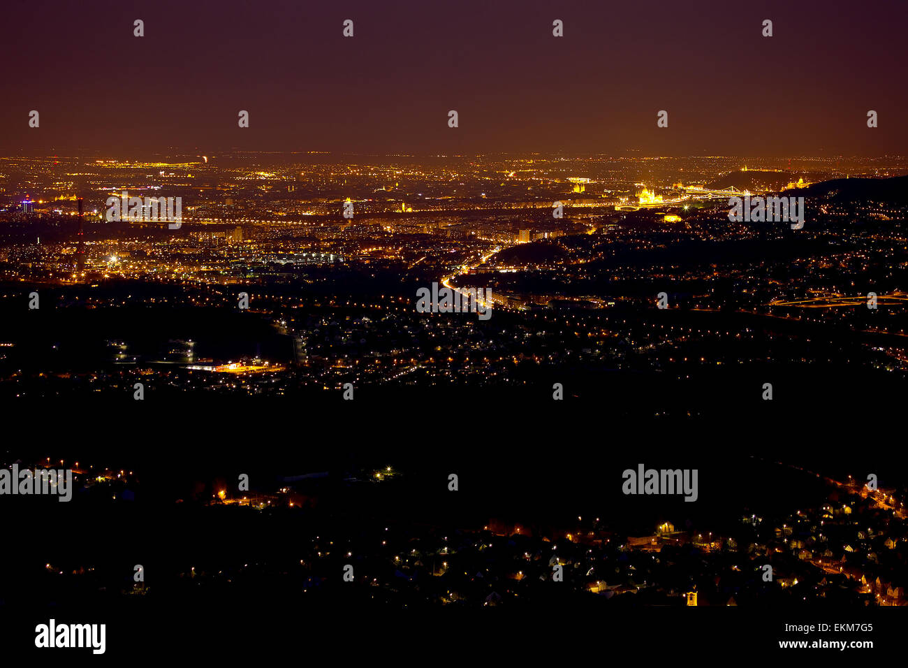 Nächtliche Stadt Stockfoto