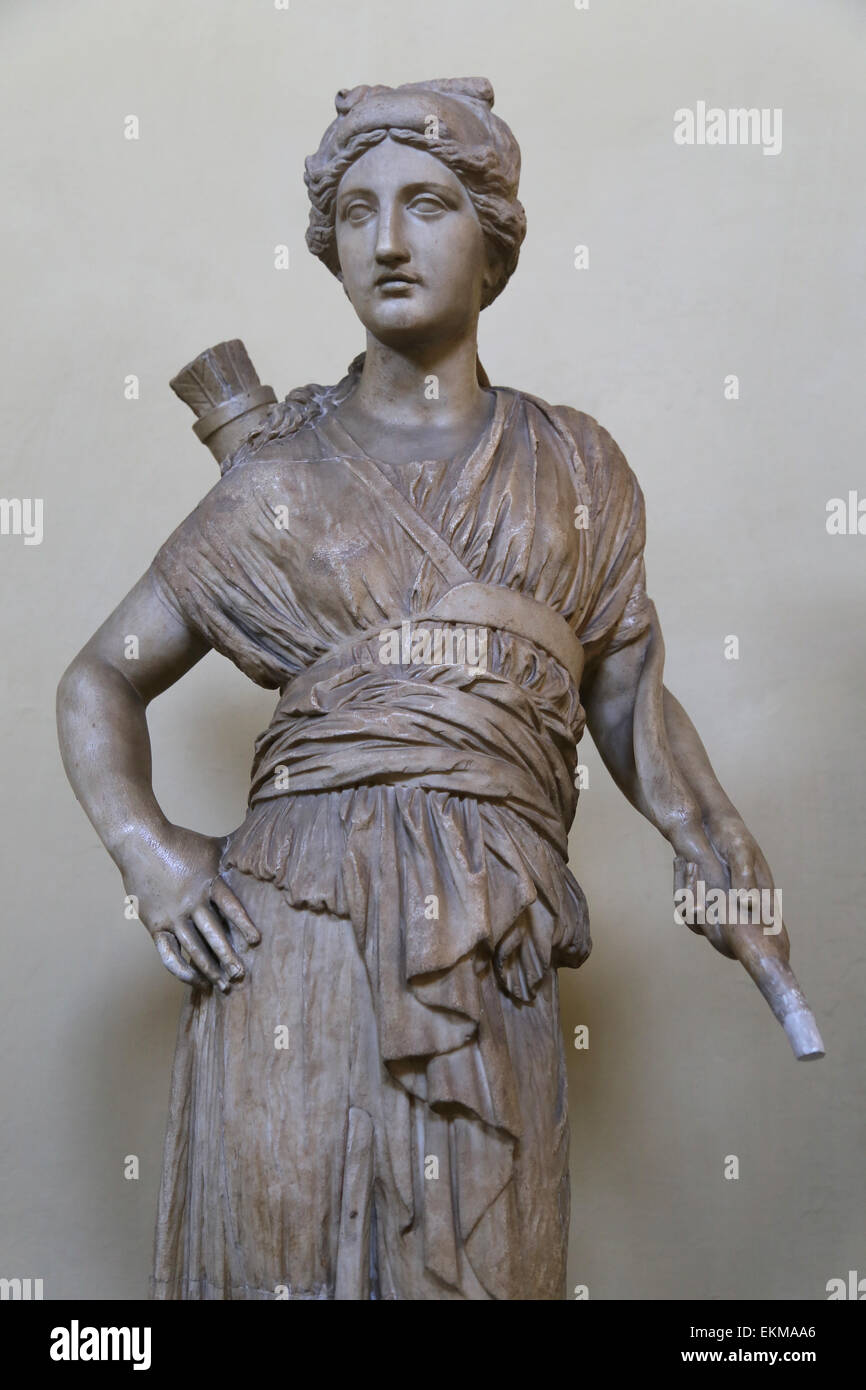 Statue der Artemis. Kopieren eines griechischen Originals des 3. C. BC. Vatikanischen Museen. Chiaramonti. Stockfoto Statue der Artemis. Kopieren eines griechischen Originals des 3. C. BC. Vatikanischen Museen. Chiaramonti. Stockfoto