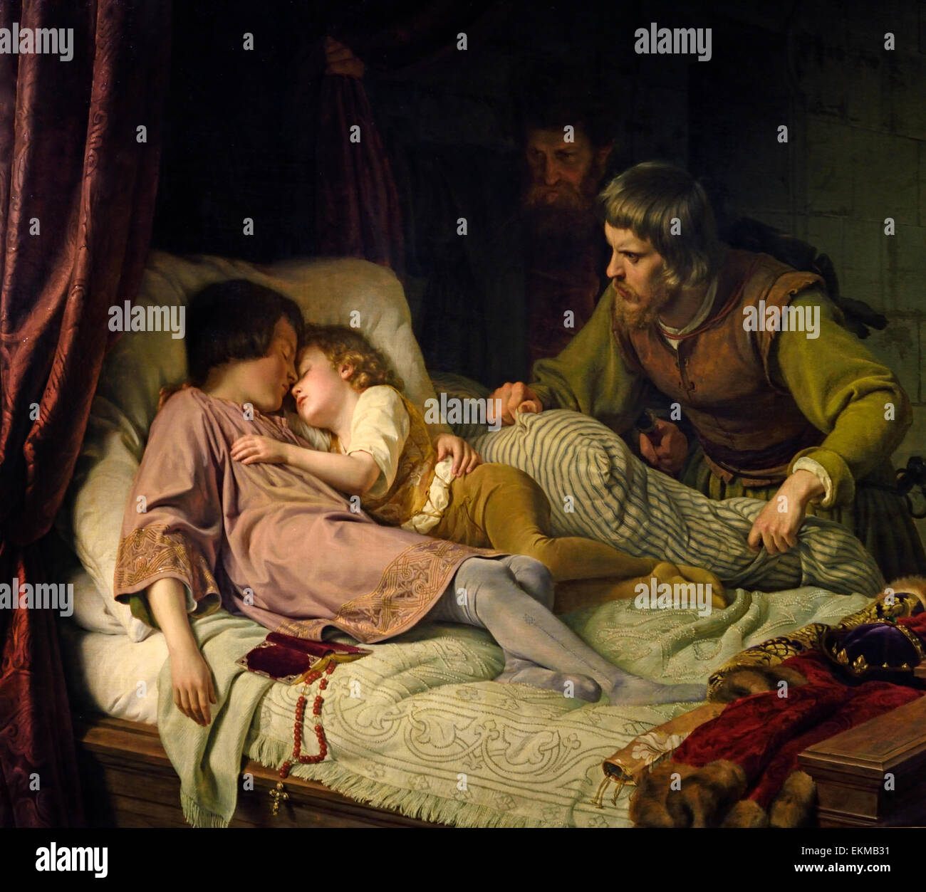Der Mord an die Söhne von Edward IV. (König von England) Theodor Hildebrandt (1804 – 1874), deutscher Maler, geboren in Stettin Deutschland Stockfoto