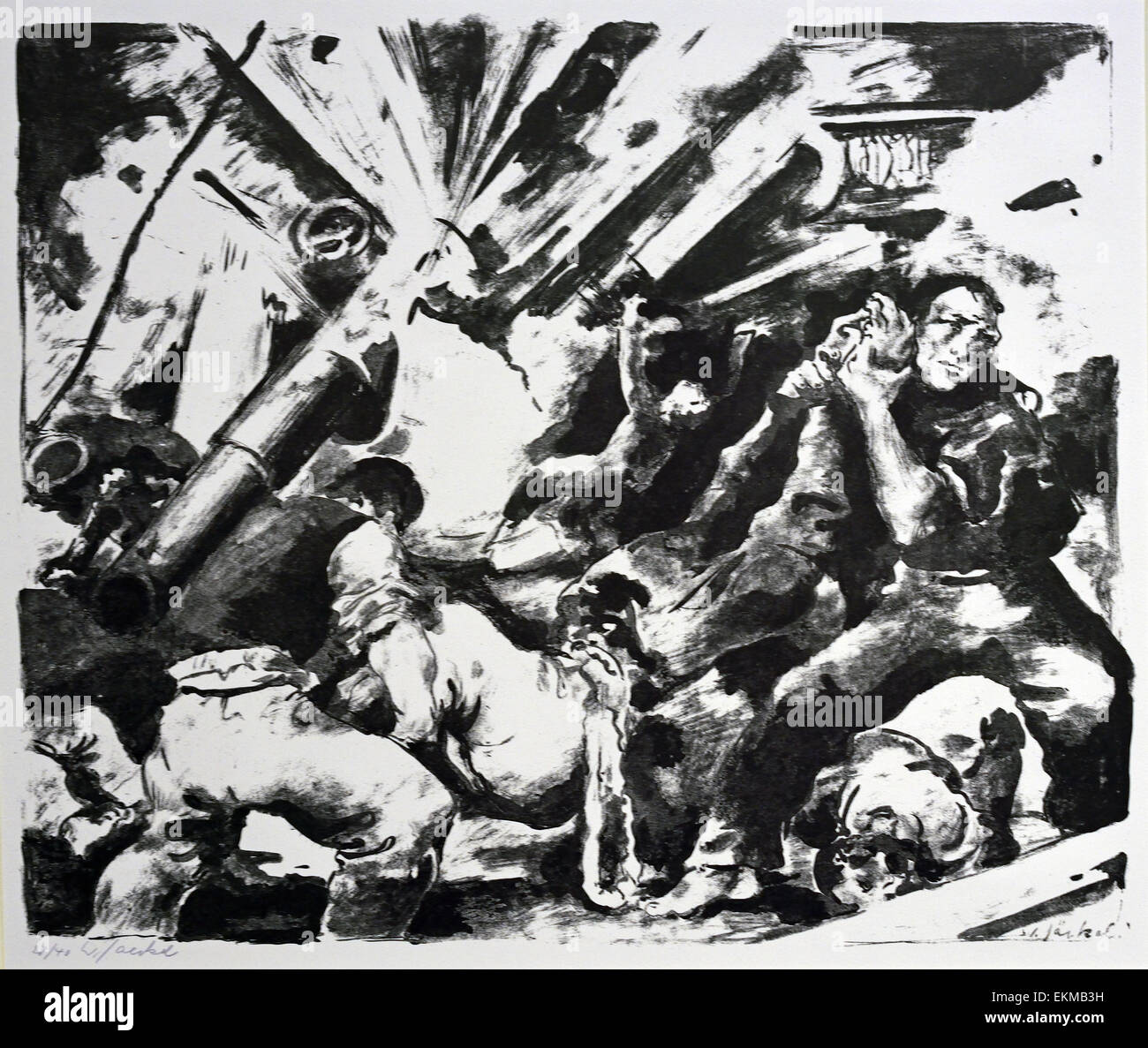 Memento Erster Weltkrieg 1914/15 Willy Jaeckel 1888-1944 Berlin deutsche Deutschland (Lithographien) Stockfoto