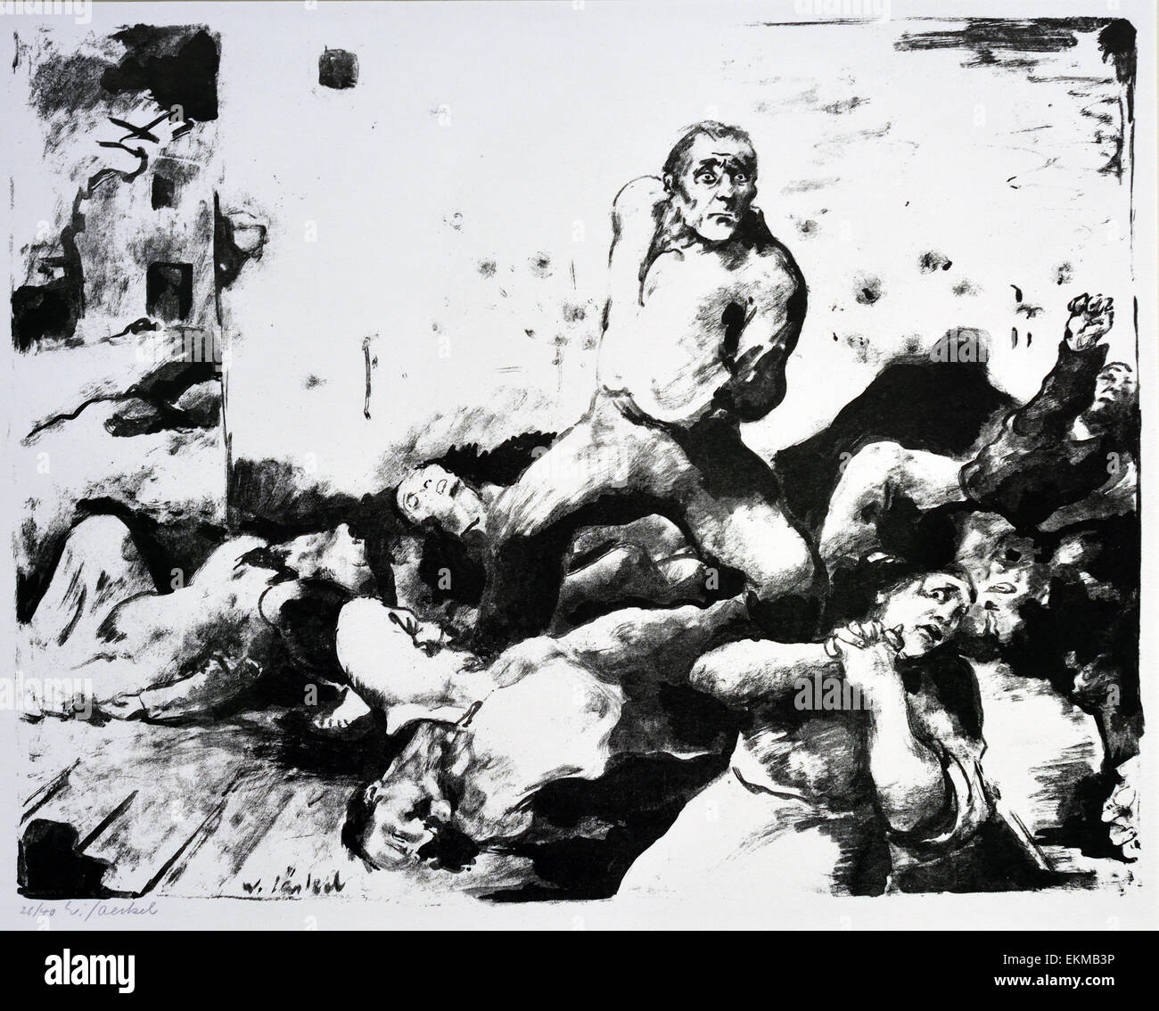 Memento Erster Weltkrieg 1914/15 Willy Jaeckel 1888-1944 Berlin deutsche Deutschland (Lithographien) Stockfoto