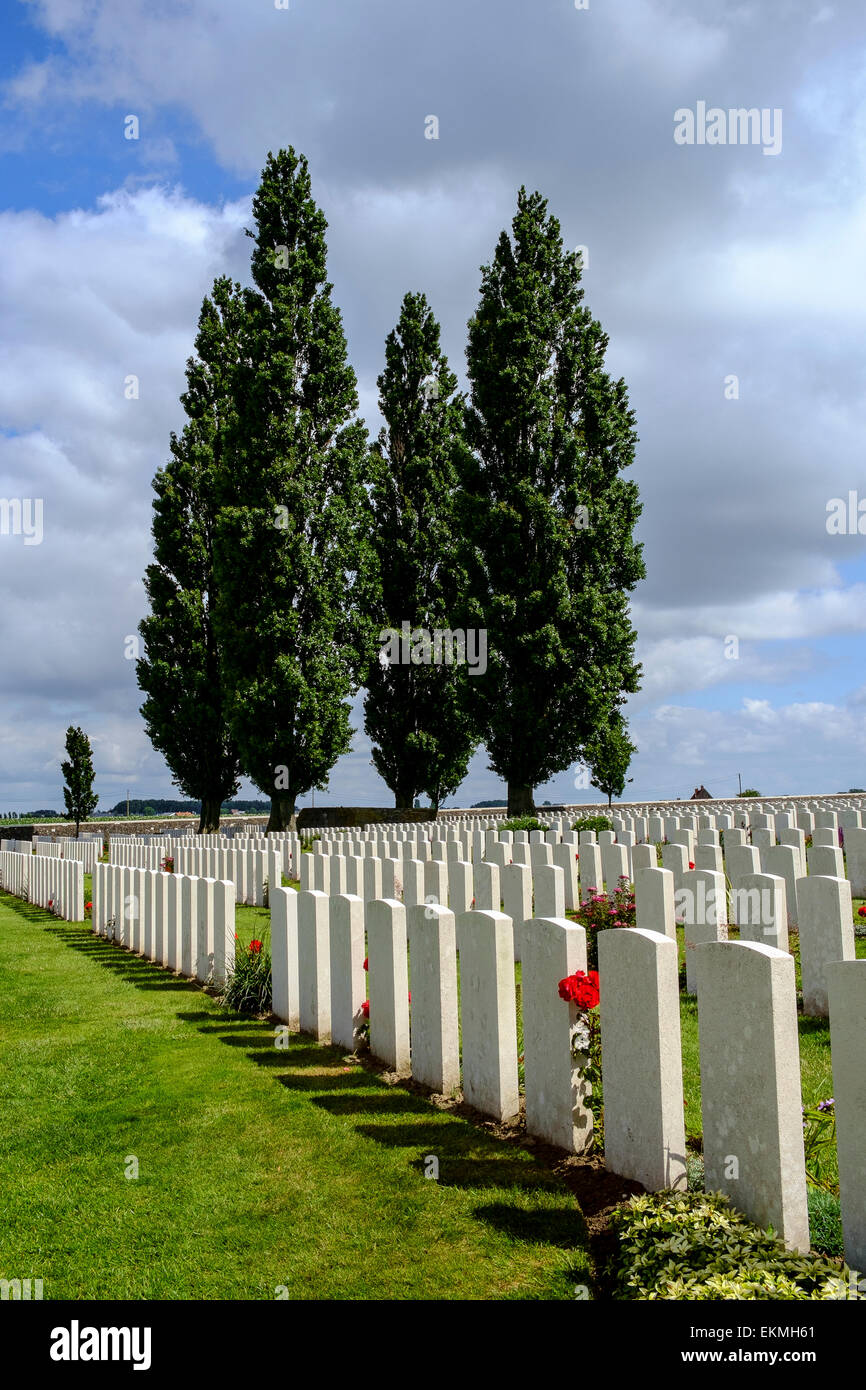 WW1 Weltkrieg Friedhof Friedhof Denkmal Belgien Stockfoto