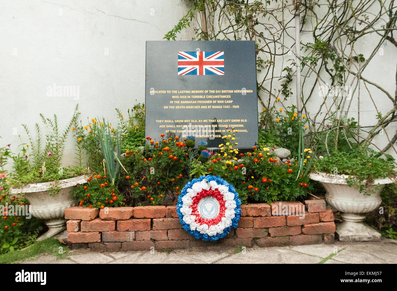 Denkmal für den Tod von Sandakan Todesmärsche 1944 / 45, Ranau, Borneo, Malaysia Stockfoto