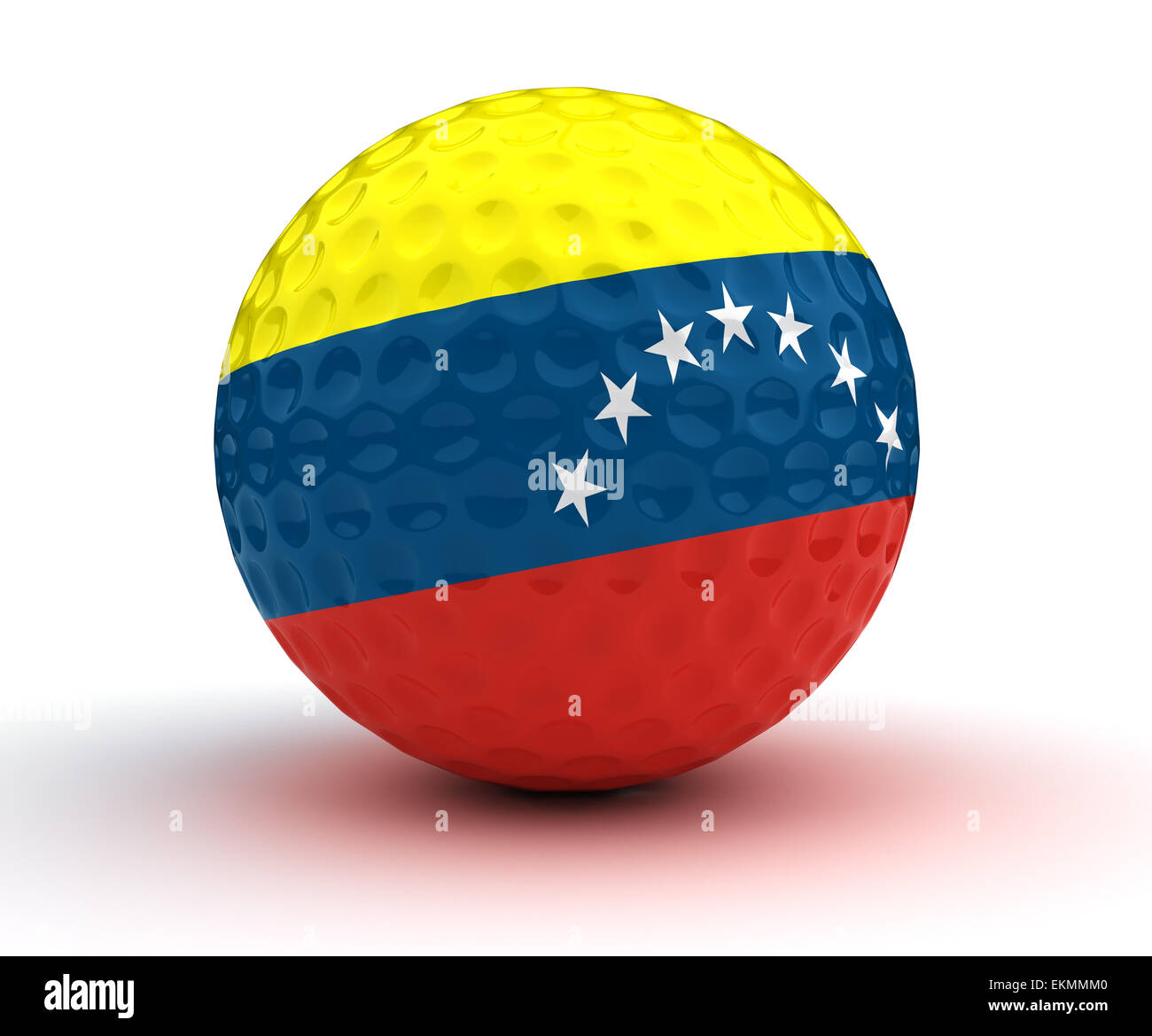 Venezolanische Golfball (isoliert mit Clipping-Pfad) Stockfoto