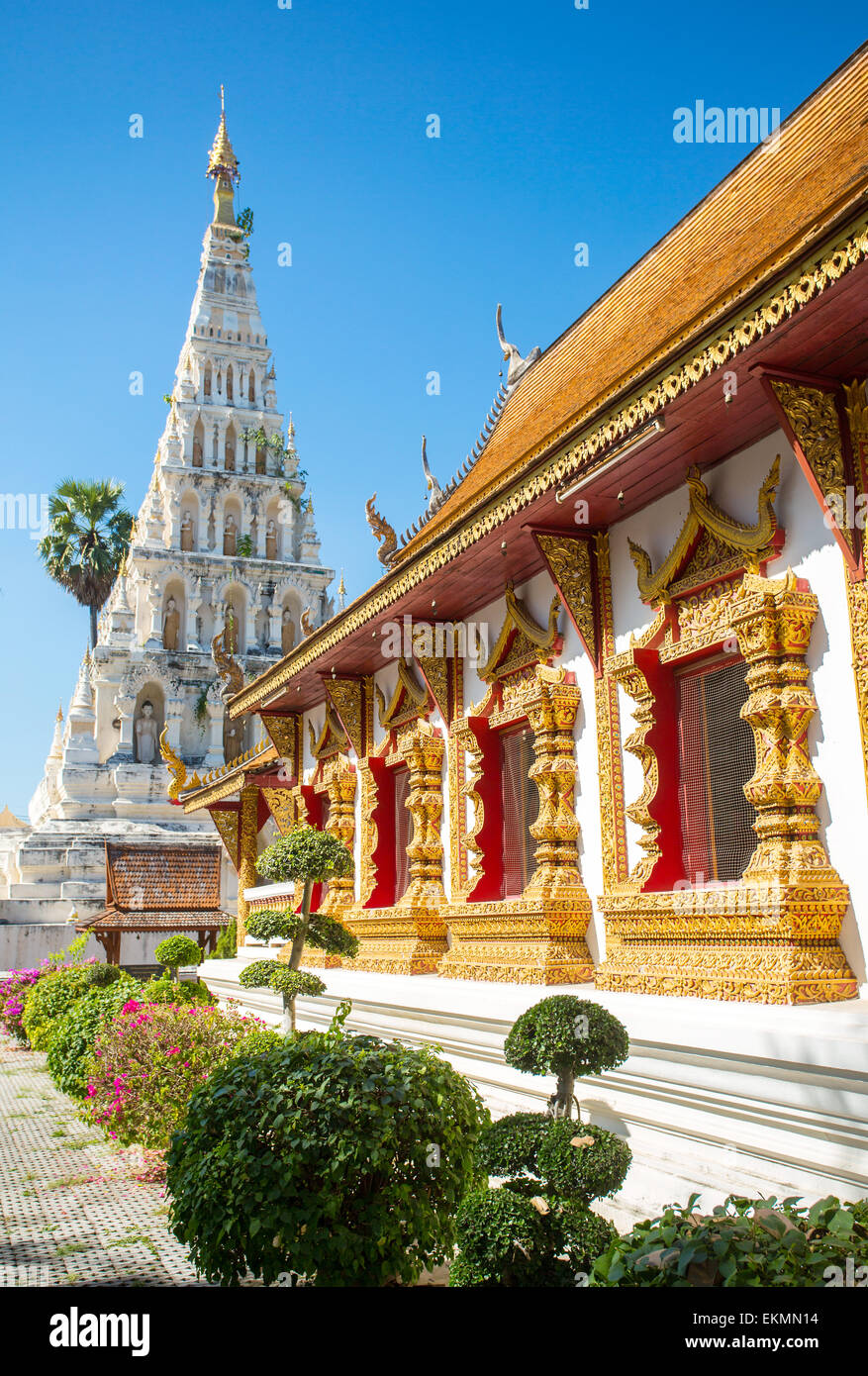 Wat Chedi Liam oder Wat Ku Kham in der alten thailändischen Stadt von Wiang Kum Kam, Thailand Stockfoto