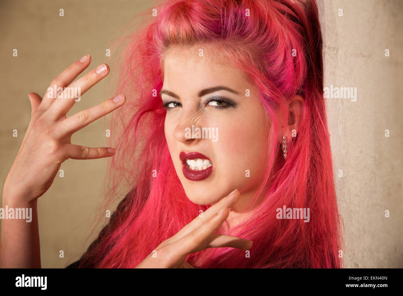 Emotionalen Punk Teen Stockfoto