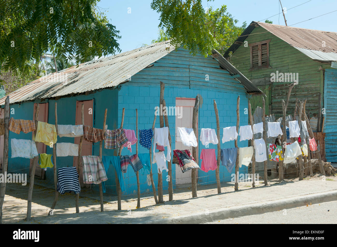 Dominikanische Republik, Südwesten, Azua, Pueblo Viejo, Stockfoto