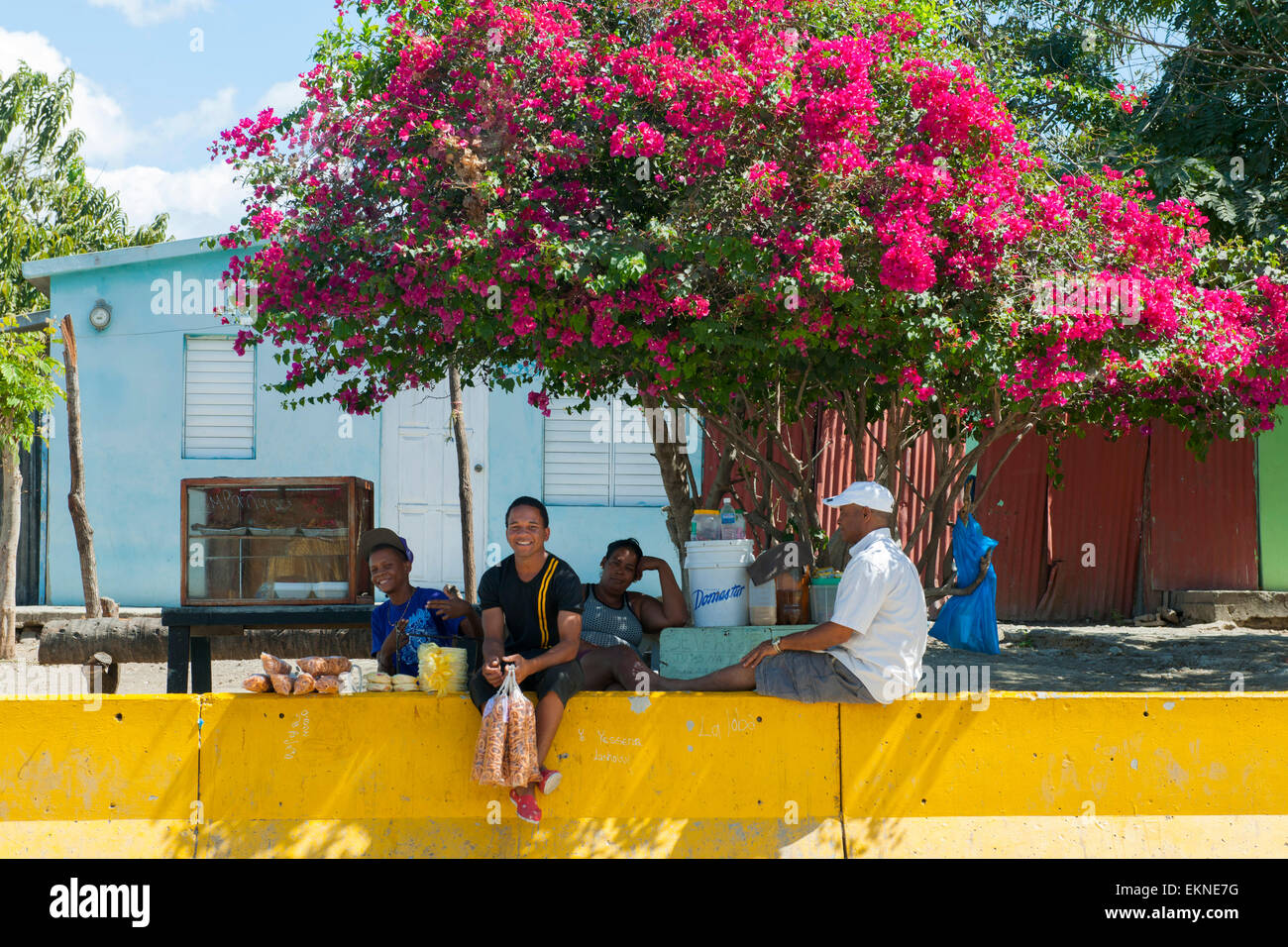 Dominikanische Republik, Südwesten, San Juan De La Maguana, Im Dorf Quanito eine der Strasse Nach Azua Stockfoto
