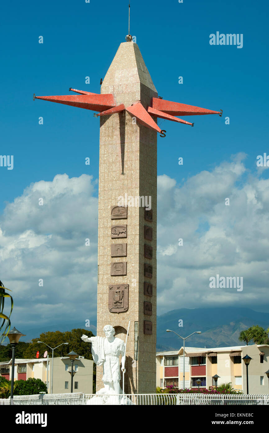 Dominikanische Republik, Südwesten, San Juan De La Maguana, Statue des Namenspatrons Johannes der Täufer eine der Östlichen Stadte Stockfoto