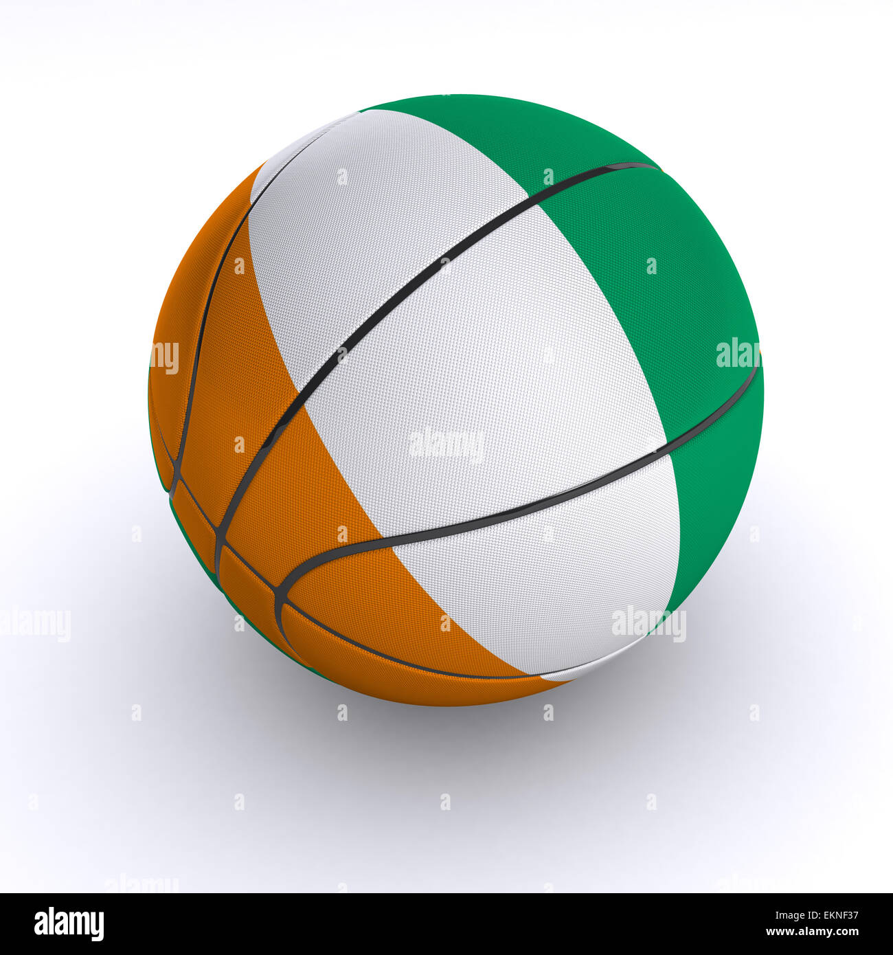 Ivorischen Basketball auf weiß Stockfoto