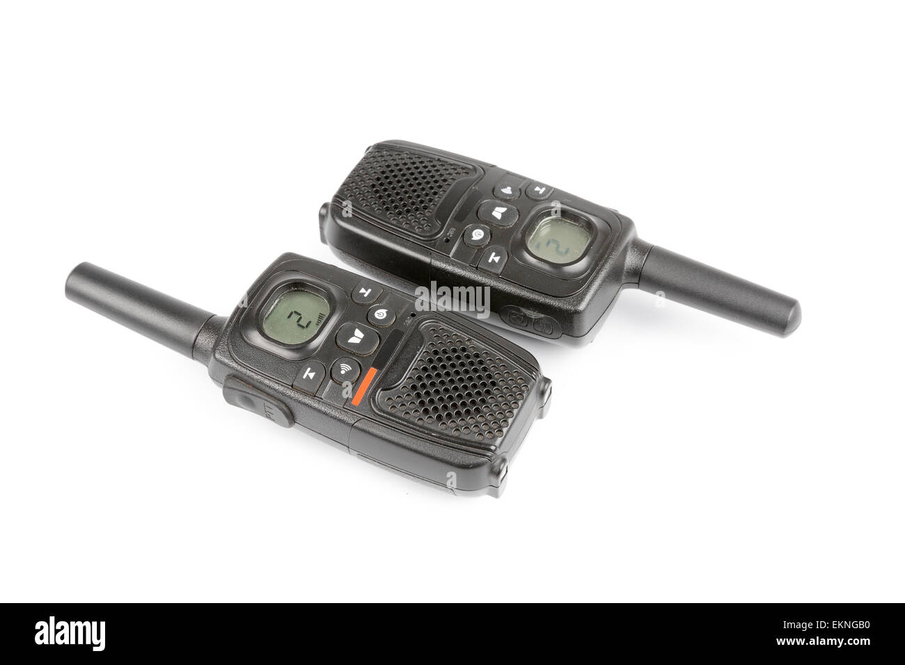Personal Radio schwarz isoliert auf weiss Stockfoto