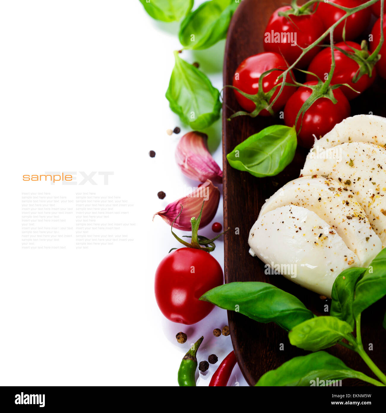 Caprese - italienischer Salat mit Tomaten und Mozzarella-Käse ...
