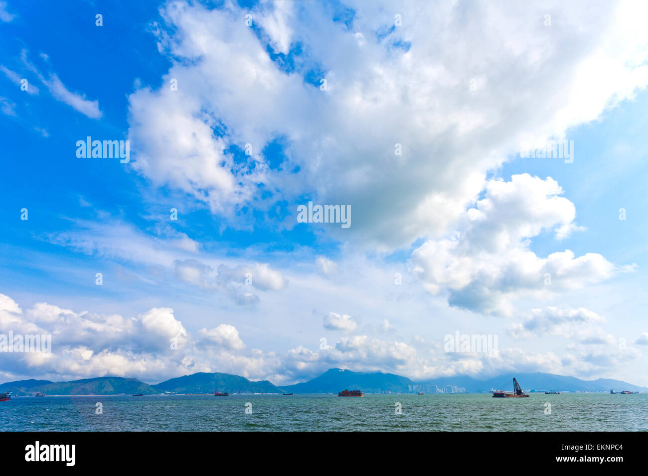 Hong Kong Küste am Tag Stockfoto