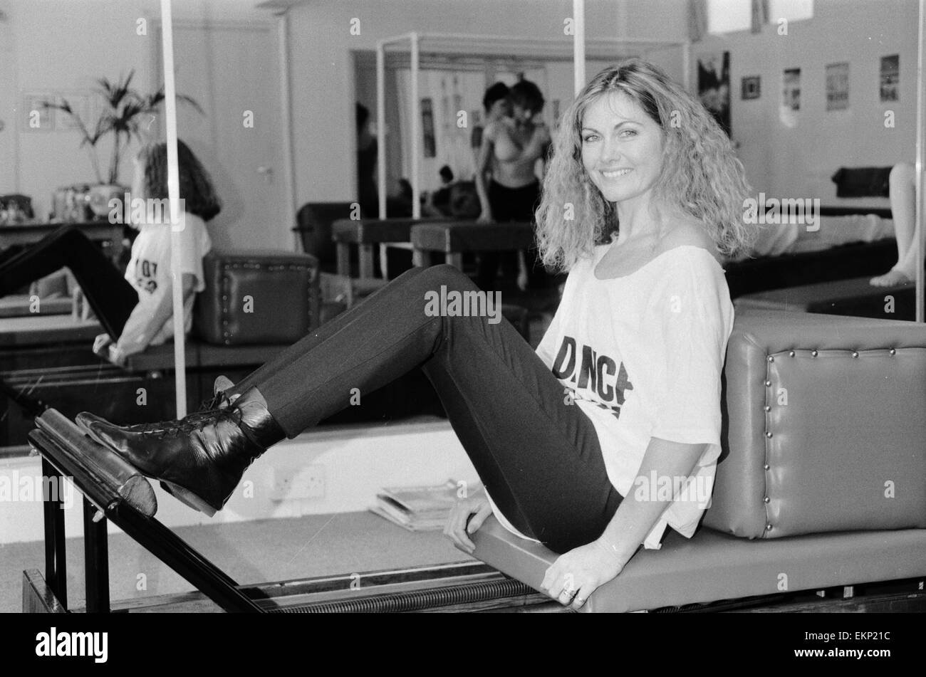 Besitzer der Pineapple Dance Studios Debbie Moore, abgebildet in ihren Studios in Kensington. 13. September 1984. Stockfoto