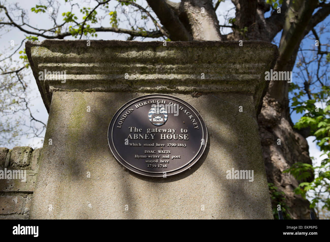 Das Tor zur Abney House. Eingang des Abney Park Cemetery, Church Street, Stoke Newington, London. Stockfoto