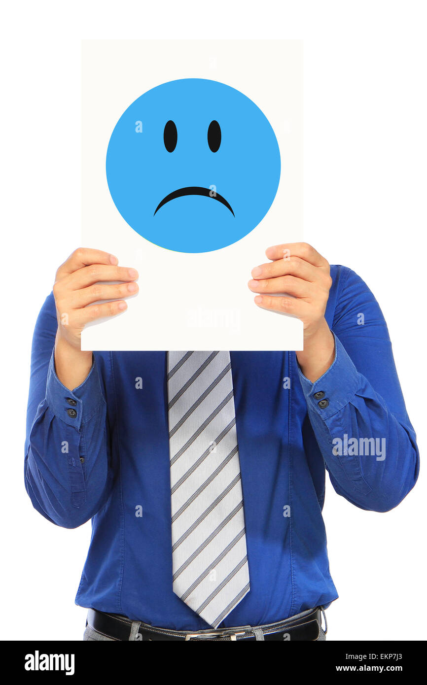 Traurig und blau Stockfoto