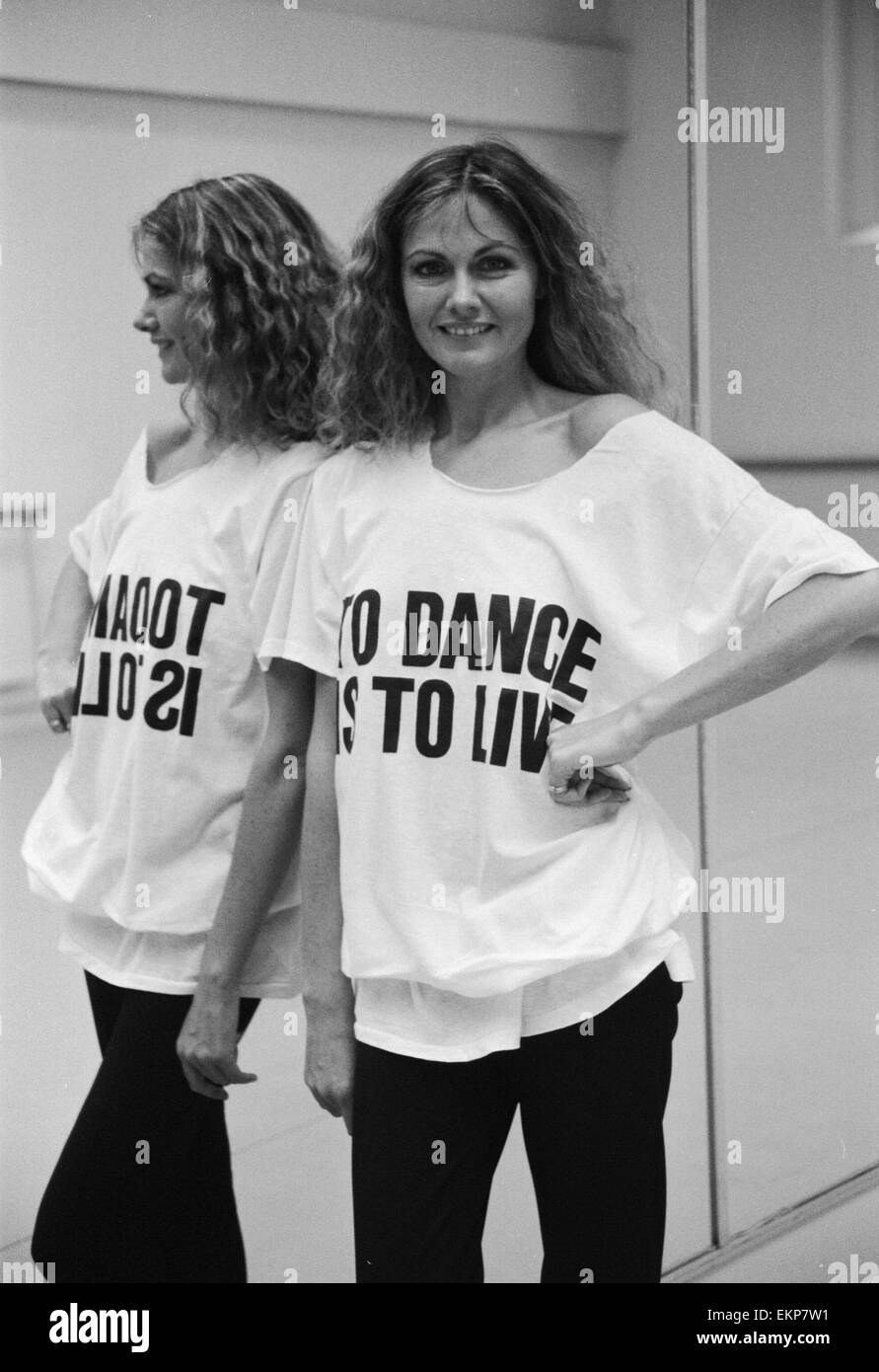 Besitzer der Pineapple Dance Studios Debbie Moore, abgebildet in ihren Studios in Kensington. 13. September 1984. Stockfoto