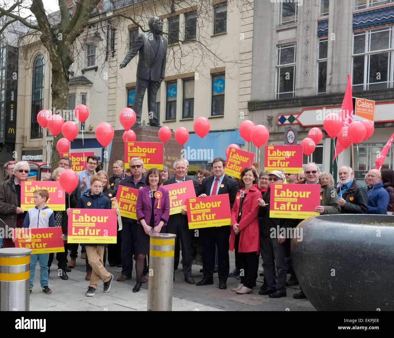 Welsh Labour Party beginnen ihre 2015 Wahlkampf Stockfoto