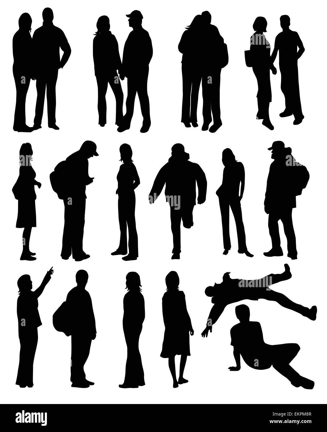 Menschen Silhouetten Stock Vektorgrafik Alamy