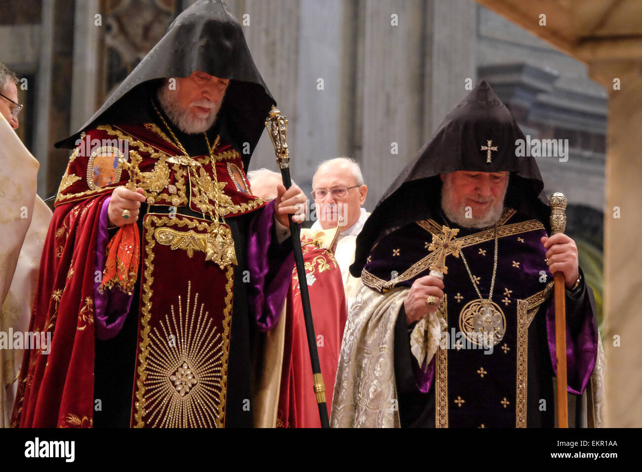 St.-Peter Basilika, Vatikanstadt. 12. April 2015. Kredit-Papst Francis - Heilige Messe für das armenische Volk - 12. April 2015: wirklich Easy Star/Alamy Live News Stockfoto