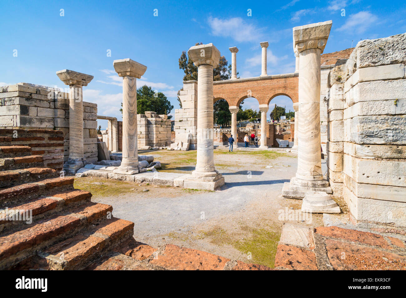 Ruinen der Basilika von Saint John, Ephesus, Selcuk, Izmir, ägäische Region, Türkei Stockfoto