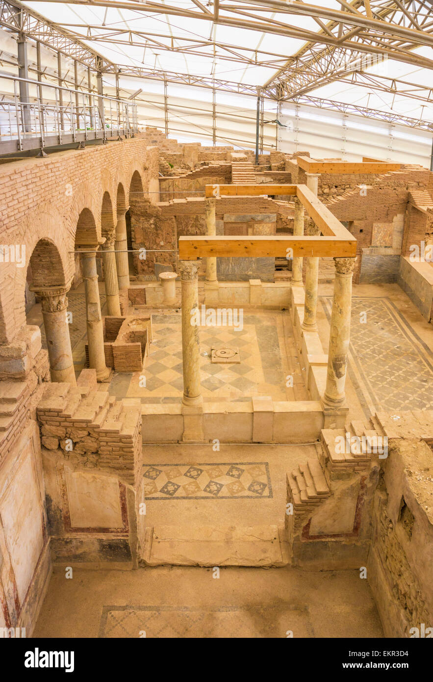 Reihenhäuser in Ephesus, Ephesus, Selcuk, İzmir Provinz, ägäische Region, Türkei Stockfoto