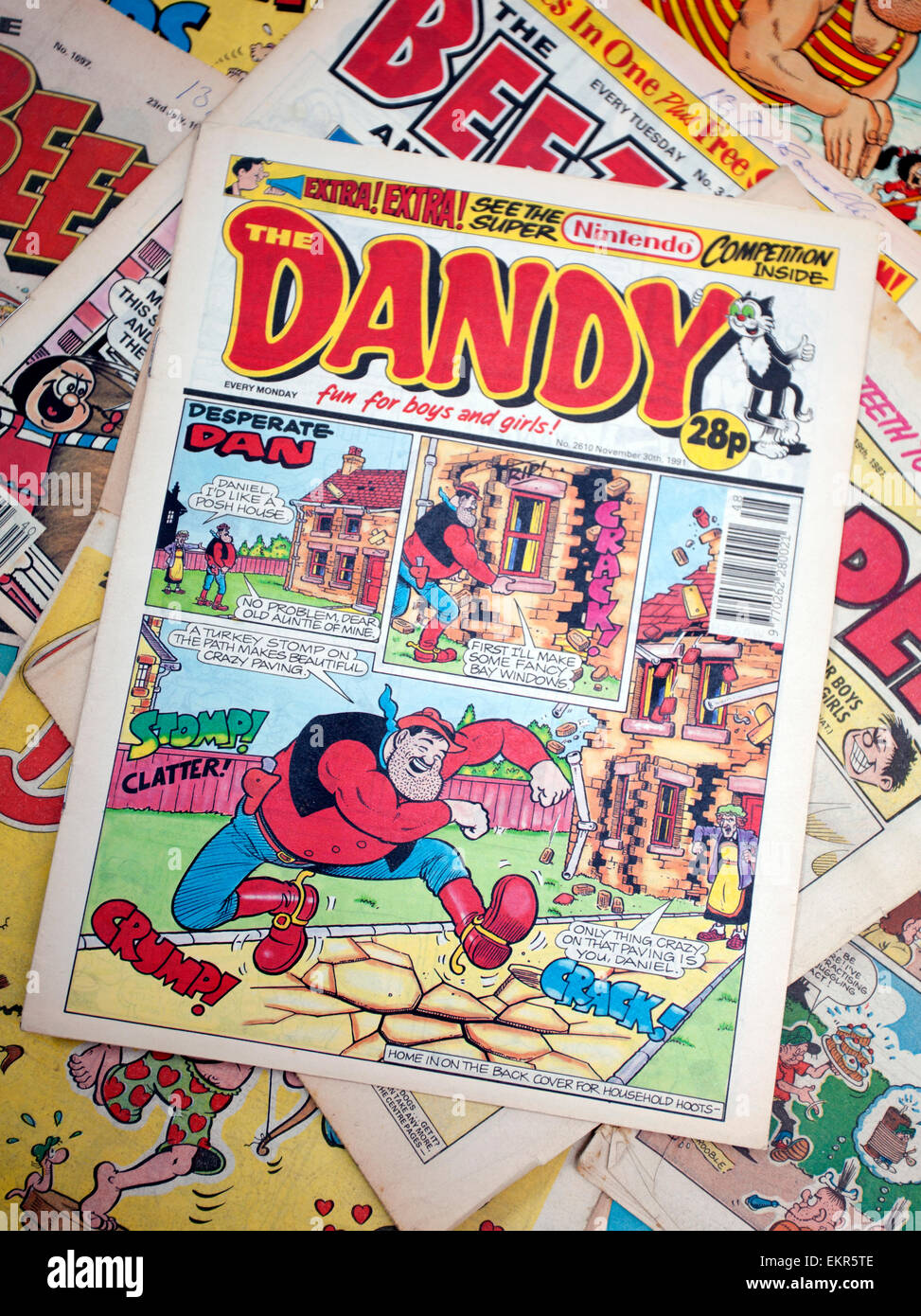 "Desperate Dan" Streifen in The Dandy Comic 1991, London Stockfoto