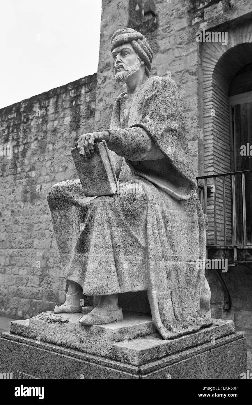 Statue des Philosophen Averroes in Cordoba, Spanien Stockfoto