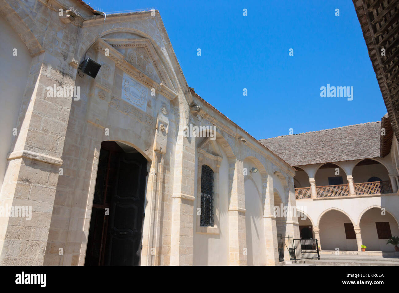 Kloster Heiligkreuz, Omodos, Republik Zypern Stockfoto