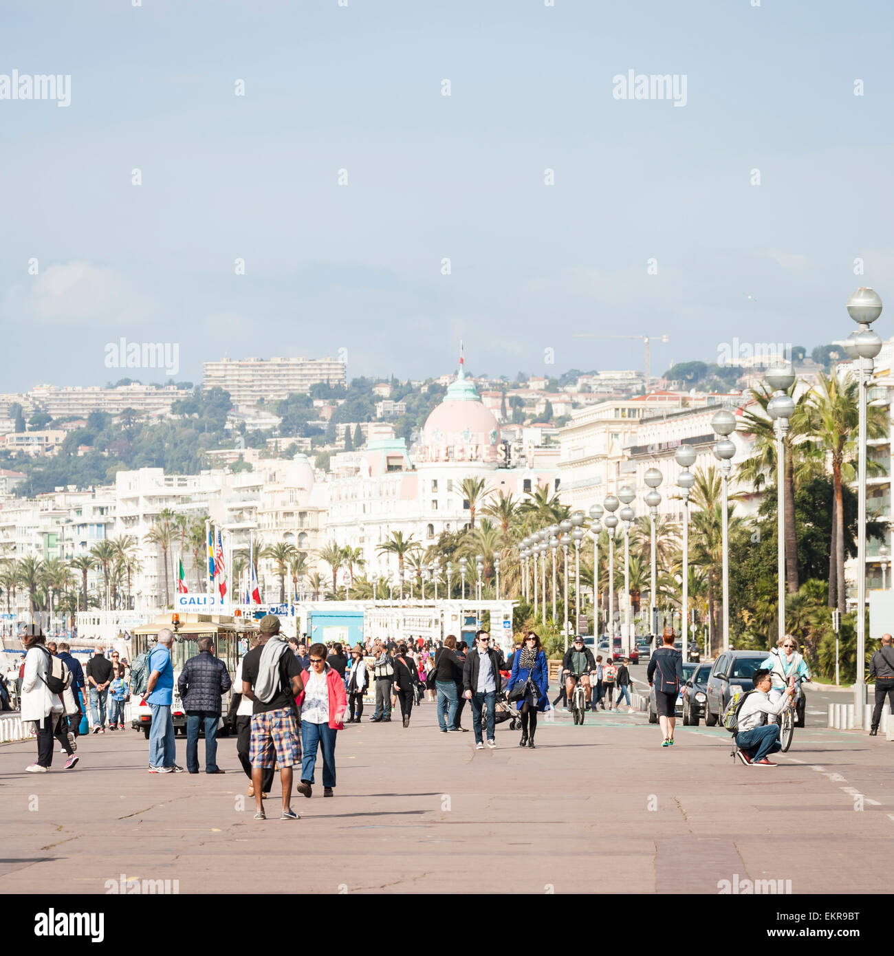 Promenade des Anglais Stockfoto