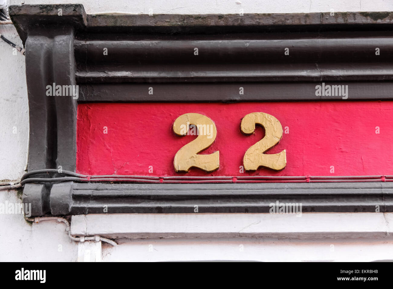 Hausnummer 22 in Kenmare, County Kerry, Irland Stockfoto