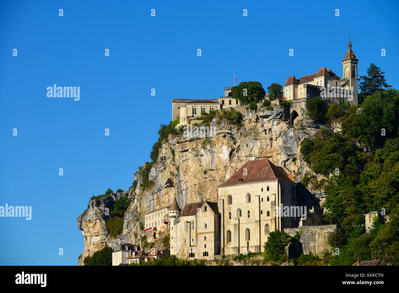 Pilgerreise Website Rocamadour, Departement Lot, Midi-Pyrenäen, Südwest-Frankreich, Frankreich, Europa Stockfoto