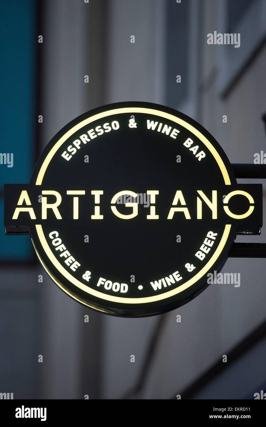 Artigiano Espresso und Wein Bar. Stockfoto