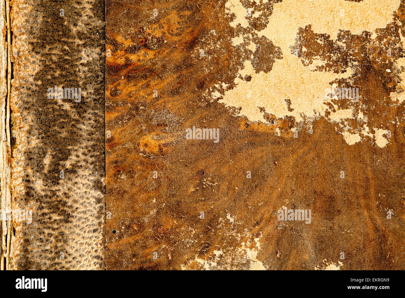 Braun Tan Leather Book Cover Textur Hintergrund Stockfoto