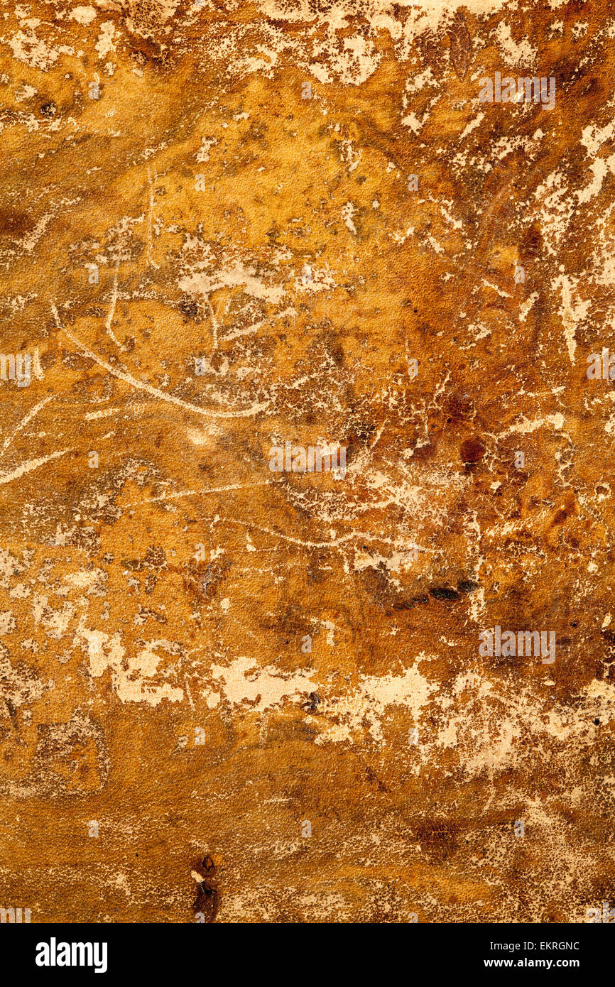 Braun Tan Leather Book Cover Textur Hintergrund Stockfoto