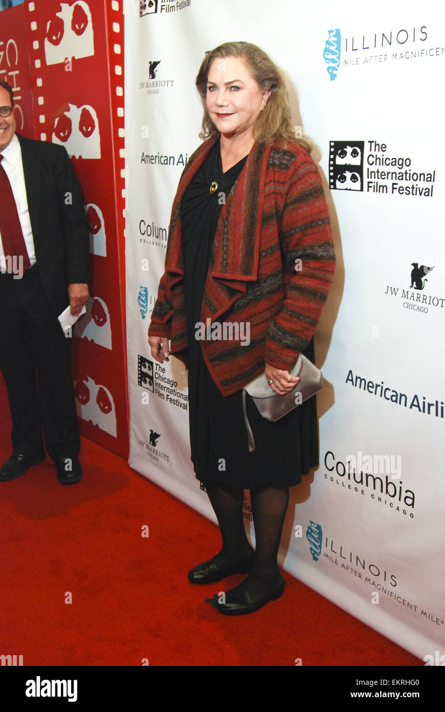 Der 50. Chicago International Film Festival Opening Night roten Teppich Zeremonie für den Film "Fräulein Julie" Harris Theater am 9. Oktober 2014 Featuring: Kathleen Turner wo: Chicago, Illinois, USA bei: 9. Oktober 2014 Stockfoto