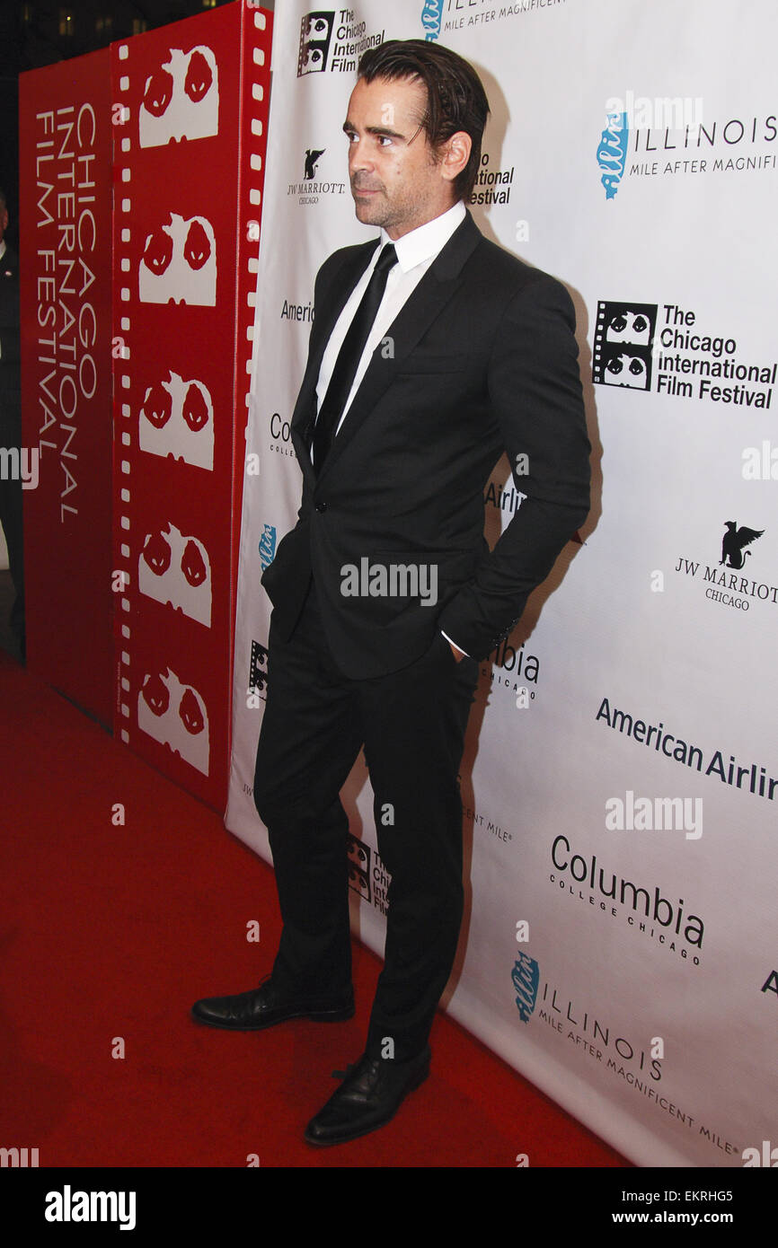 Der 50. Chicago International Film Festival Opening Night roten Teppich Zeremonie für den Film "Fräulein Julie" Harris Theater am 9. Oktober 2014 Featuring: Colin Farrell wo: Chicago, Illinois, USA bei: 9. Oktober 2014 Stockfoto