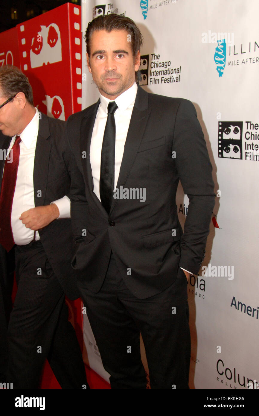 Der 50. Chicago International Film Festival Opening Night roten Teppich Zeremonie für den Film "Fräulein Julie" Harris Theater am 9. Oktober 2014 Featuring: Colin Farrell wo: Chicago, Illinois, USA bei: 9. Oktober 2014 Stockfoto
