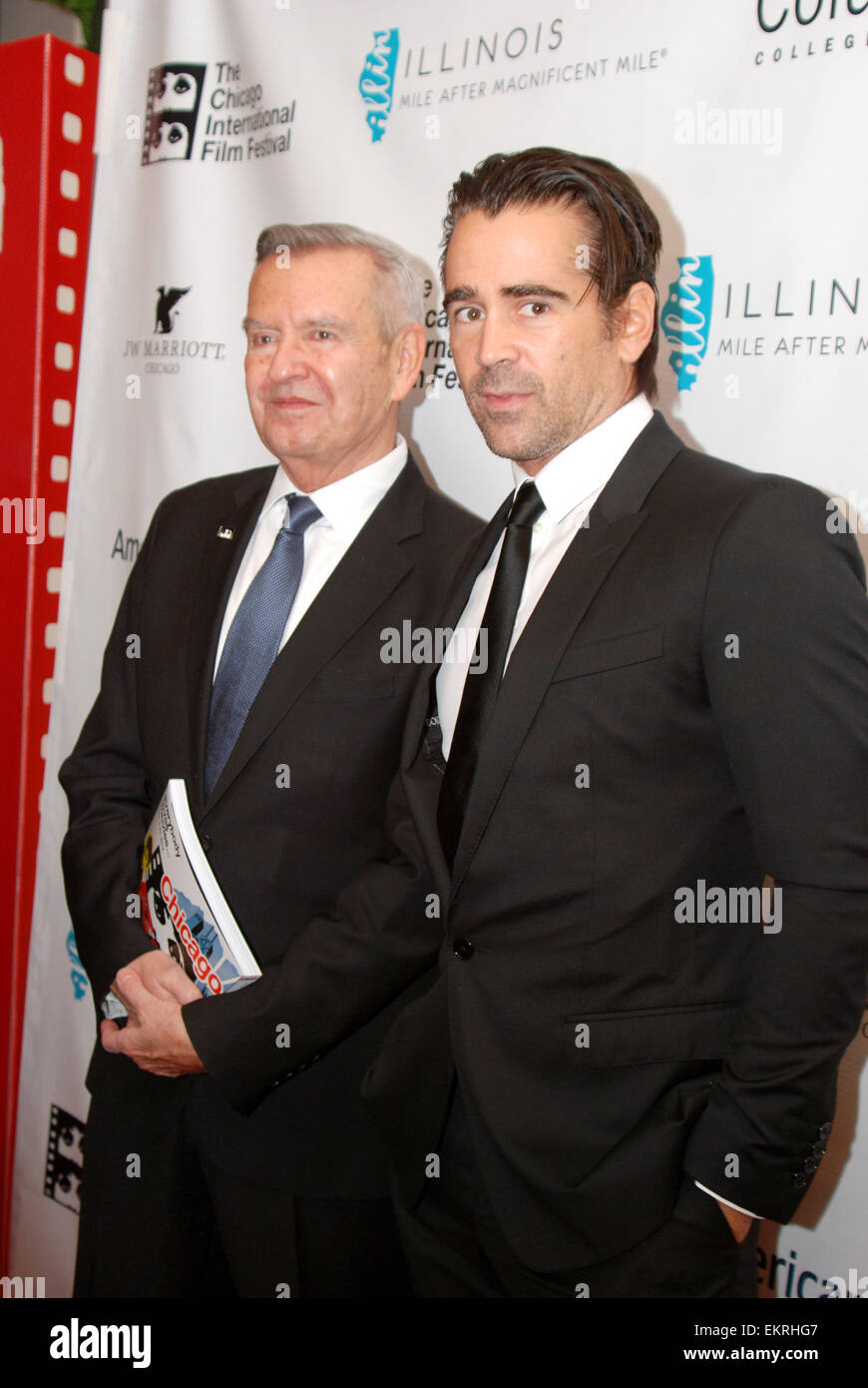 Der 50. Chicago International Film Festival Opening Night roten Teppich Zeremonie für den Film "Fräulein Julie" Harris Theater am 9. Oktober 2014 Featuring: Michael Kutza, Colin Farrell wo: Chicago, Illinois, USA bei: 9. Oktober 2014 Stockfoto