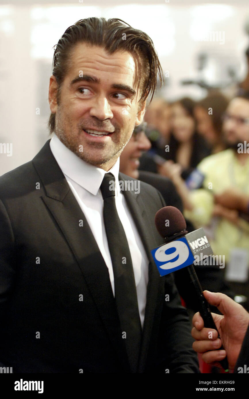 Der 50. Chicago International Film Festival Opening Night roten Teppich Zeremonie für den Film "Fräulein Julie" Harris Theater am 9. Oktober 2014 Featuring: Colin Farrell wo: Chicago, Illinois, USA bei: 9. Oktober 2014 Stockfoto